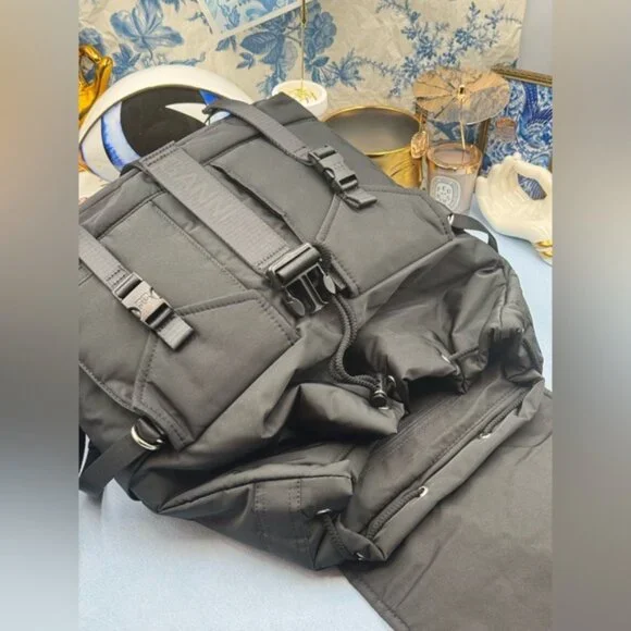 🆕 GANNI 🧿 NWOT Black Recycled Tech Backpack - Picture 9 of 12